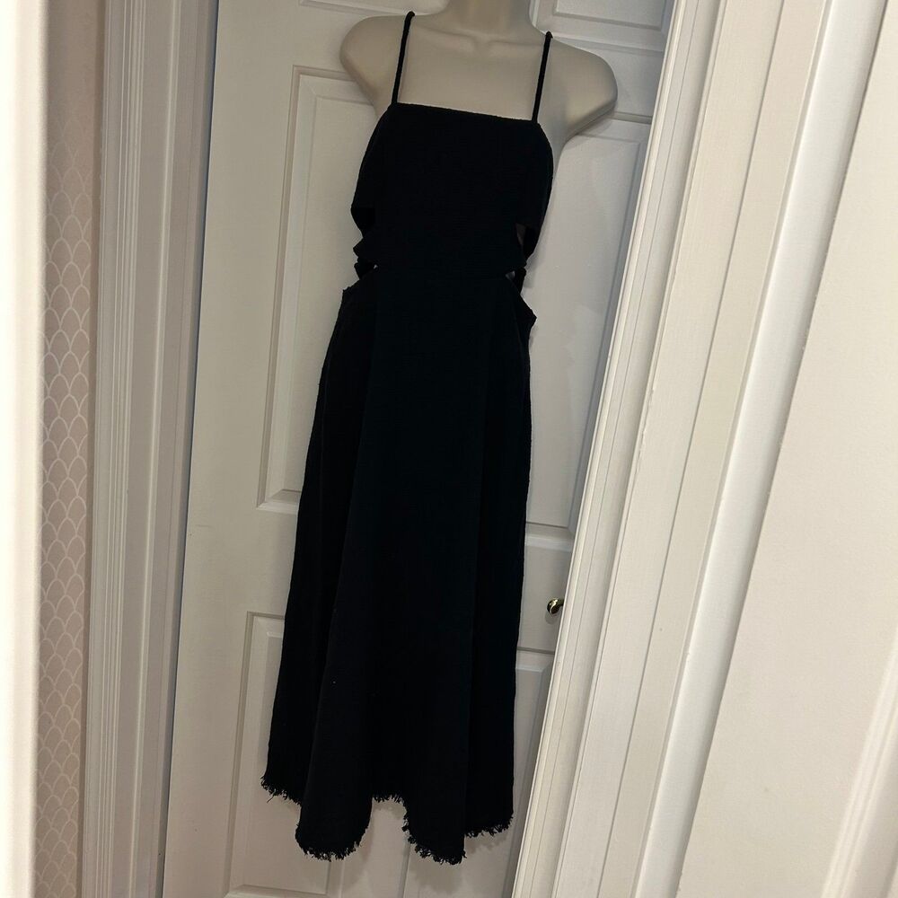 Zara Long Black Cutout Dress - S